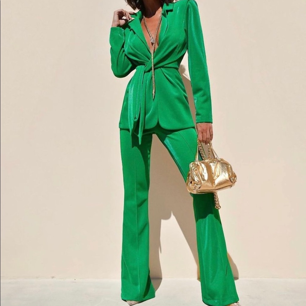 Green jumpsuit